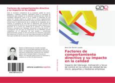 Bookcover of Factores de comportamiento directivo y su impacto en la calidad