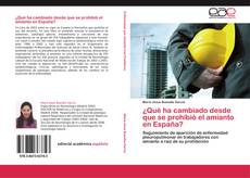 Portada del libro de ¿Qué ha cambiado desde que se prohibió el amianto en España?