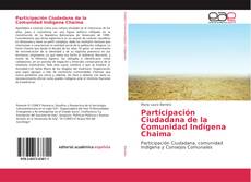 Buchcover von Participación Ciudadana de la Comunidad Indígena Chaima