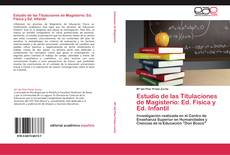 Capa do livro de Estudio de las Titulaciones de Magisterio: Ed. Física y Ed. Infantil 