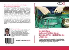 Bookcover of Meperidina subaracnoidea para cirugía ginecobstétrica de urgencia