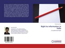 Bookcover of Right to information in India