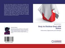 Capa do livro de Duty to Disclose One's HIV Status 