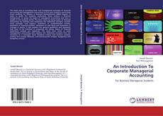 Buchcover von An Introduction To Corporate Managerial Accounting