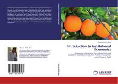 Bookcover of Introduction to Institutional Economics