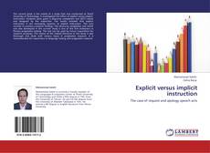 Bookcover of Explicit versus implicit instruction