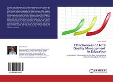 Portada del libro de Effectiveness of Total Quality Management   in Education