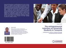 Portada del libro de The entrepreneurial intention of University Students in Tanzania
