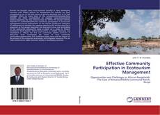 Couverture de Effective Community Participation in Ecotourism Management