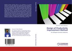 Design of Productivity Improvement Method kitap kapağı