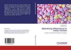 Buchcover von Advertising Effectiveness In Indian Context