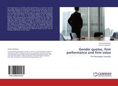 Buchcover von Gender quotas, firm performance and firm value
