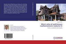 Who's who of well-known mathematicians (volume II) kitap kapağı
