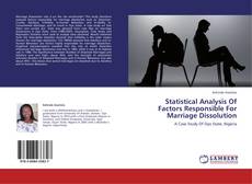 Statistical Analysis Of Factors Responsible For Marriage Dissolution kitap kapağı