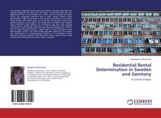 Copertina di Residential Rental Determination in Sweden and Germany