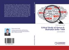 Couverture de Critical Study of Qanun-E-Shahadat Order 1984