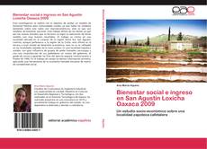 Bienestar social e ingreso en San Agustín Loxicha Oaxaca 2009的封面