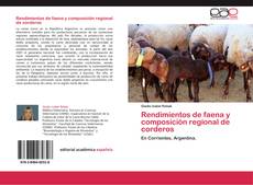 Capa do livro de Rendimientos de faena y composición regional de corderos 