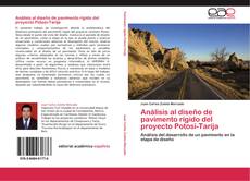 Buchcover von Análisis al diseño de pavimento rígido del proyecto Potosi-Tarija