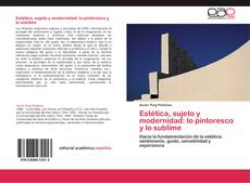 Capa do livro de Estética, sujeto y modernidad: lo pintoresco y lo sublime 