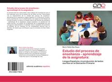 Copertina di Estudio del proceso de enseñanza - aprendizaje de la asignatura:
