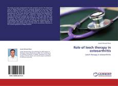 Buchcover von Role of leech therapy in osteoarthritis