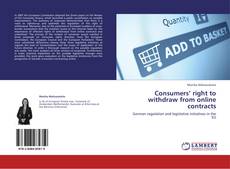 Buchcover von Consumers’ right to withdraw from online contracts