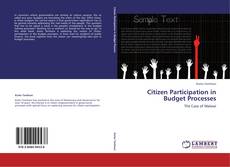 Capa do livro de Citizen Participation in Budget Processes 