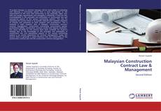 Malaysian Construction Contract Law & Management kitap kapağı