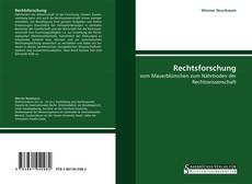 Bookcover of Rechtsforschung