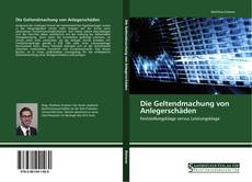 Capa do livro de Die Geltendmachung von Anlegerschäden 