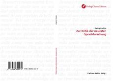 Capa do livro de Zur Kritik der neuesten Sprachforschung 