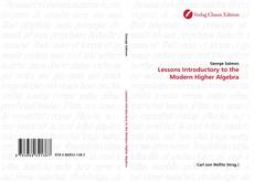 Buchcover von Lessons Introductory to the Modern Higher Algebra