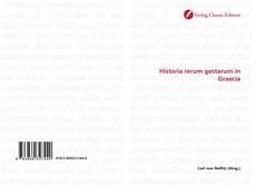 Couverture de Historia rerum gestarum in Graecia