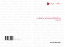 Capa do livro de Loci communes sententiosorum versuum 