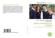 Bookcover of History of Education in England