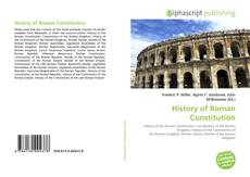 Capa do livro de History of Roman Constitution 
