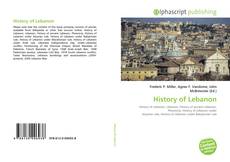 Capa do livro de History Of Lebanon 