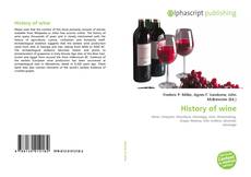 Copertina di History of wine