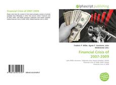 Capa do livro de Financial Crisis of 2007-2009 