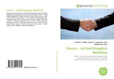 Capa do livro de France – United Kingdom Relations 