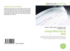 Bookcover of Energy Policy Act of 2005