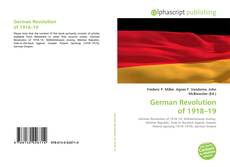Bookcover of German Revolution of 1918–19