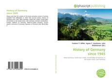 Bookcover of History of Germany since 1945