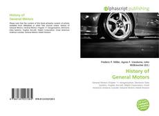 Bookcover of History of General Motors
