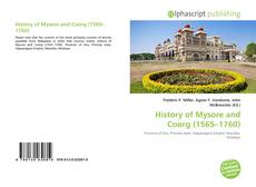History of Mysore and Coorg (1565–1760)的封面