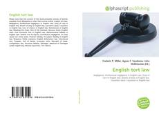 Capa do livro de English tort law 