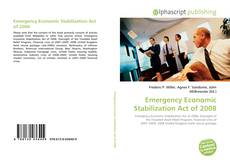 Capa do livro de Emergency Economic Stabilization Act of 2008 