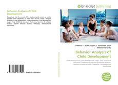 Обложка Behavior Analysis of Child Development
