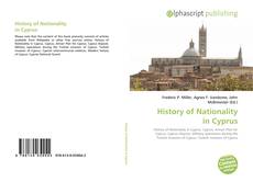Bookcover of History of Nationality in Cyprus